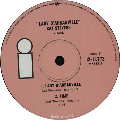 LADY D`ARBANVILLE SINGLE